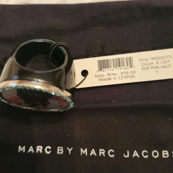 Marc By Marc Jacobs Black Cat Ring with Blue Accents - Picture 5 of 9